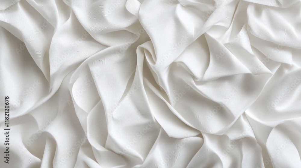Poster elegant abstract white fabric patterns for seamless design in minimalist projects