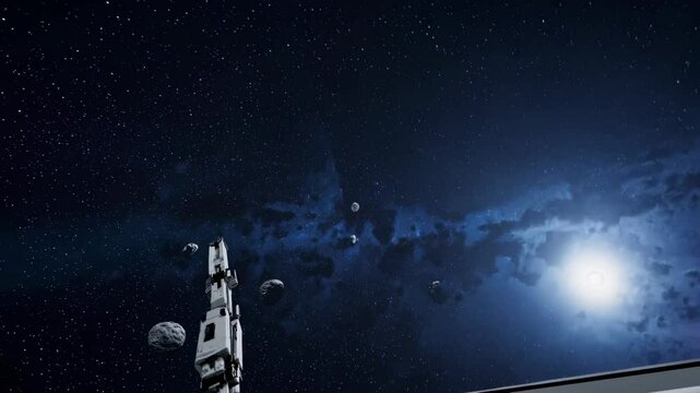 Exploring the depths of space with advanced robotic explorers and distant celestial bodies
