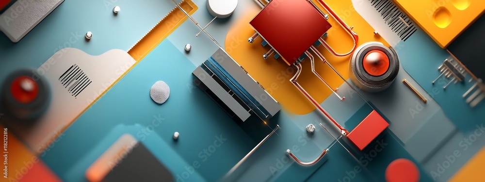 Poster of a quantum computer measuring the frequency of quantum states the image depicts a futuristic digit