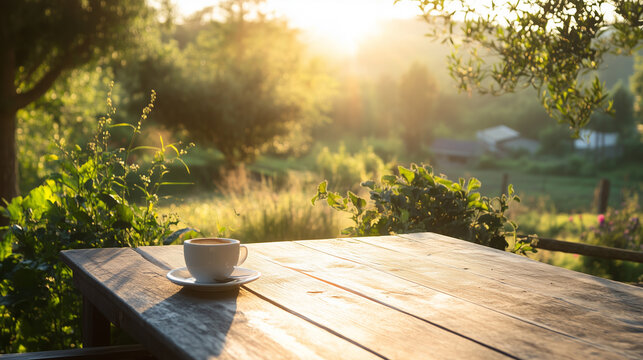 a cup of coffe on the table