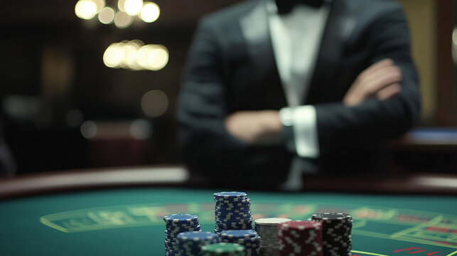 coin on the table in front of the man