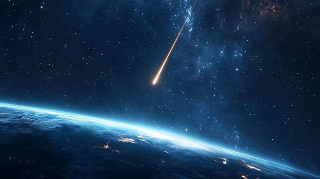 comet to the earth