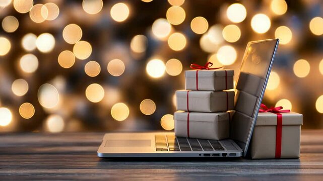 Discover essential holiday shopping tips for a successful online season, all while surrounded by joyful presents and twinkling festive lights in the backdrop