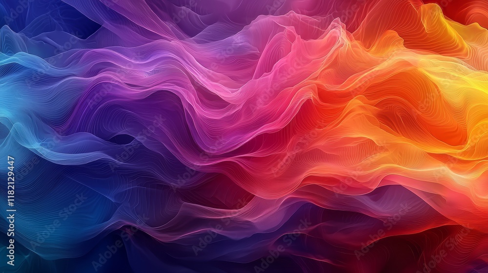 Poster a mesmerizing abstract background filled with a beautiful, rainbow gradient