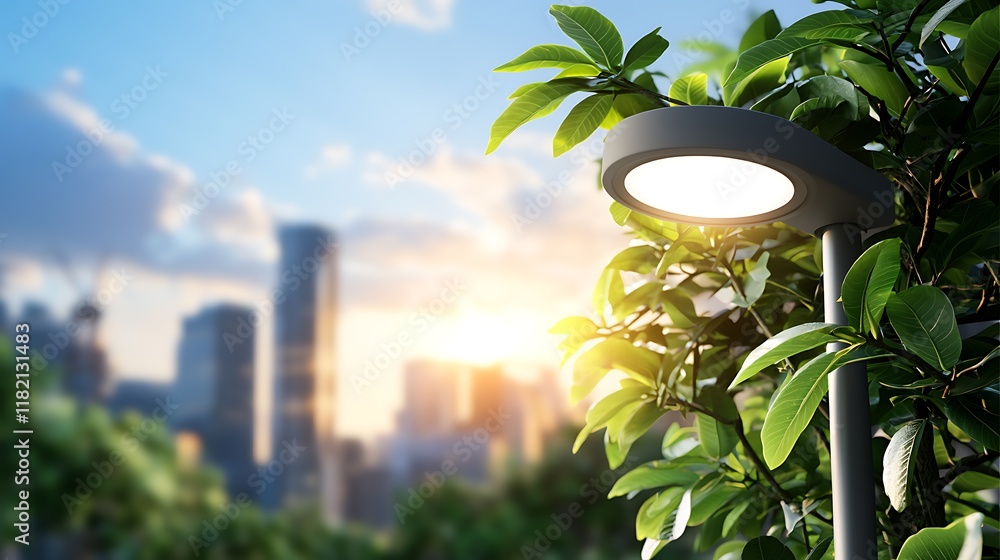Poster smart iot connected lighting systems that dynamically illuminate urban landscapes optimizing energy 