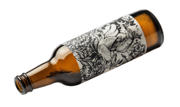 A decorative container with a light label against a dark backgro