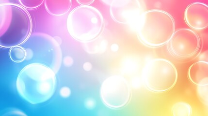 Abstract pastel rainbow bubbles background design