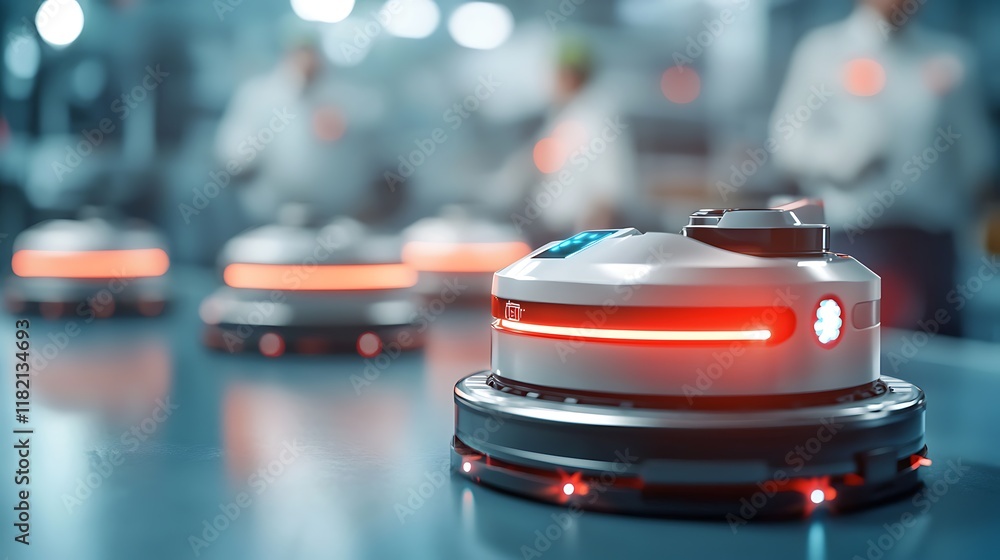 Aufkleber advanced iot enabled logistics robots collaborating with 5g network to optimize warehouse management