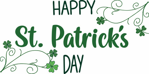 Obraz premium Happy St. Patrick's Day, text
