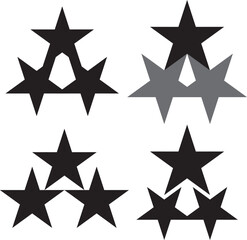 Obraz premium 3 star logos icon.eps