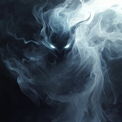 Ethereal Demon Emerging From Smoke Obscure