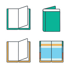 Minimalist Book Vector Bundle for Education Themes.