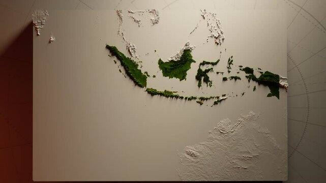 Topographic Map of Indonesia: A Stunning Terrain Visualization