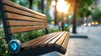 Eco Friendly IoT Connected Wooden Benches Providing Real Time Air Monitoring in a Sustainable Smart City Park Setting with Lighting and Greenery