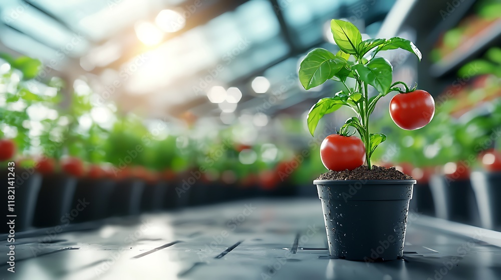 Poster innovative iot enabled smart greenhouse optimizing tomato production efficiency and sustainability t