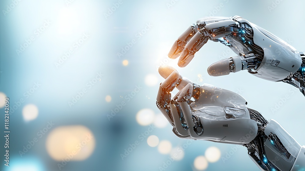Aufkleber robotic hand with advanced intelligence and precision technology performing complex medical procedur