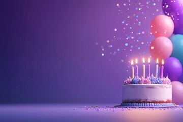 Galaxy-themed birthday celebration with cosmic cake and balloons whimsical decor indoor party festive atmosphere