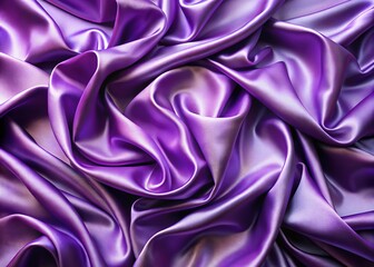 Obraz premium Abstract drone shot: lavender fields undulate, a silken wave, seen from above.