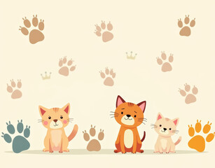 Obraz premium pattern with cats