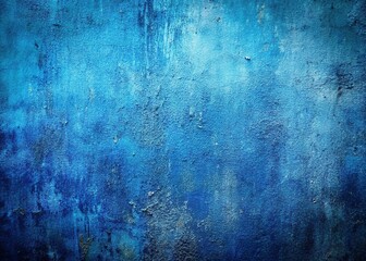 Obraz premium Aged blue textured wall, ready for your message.