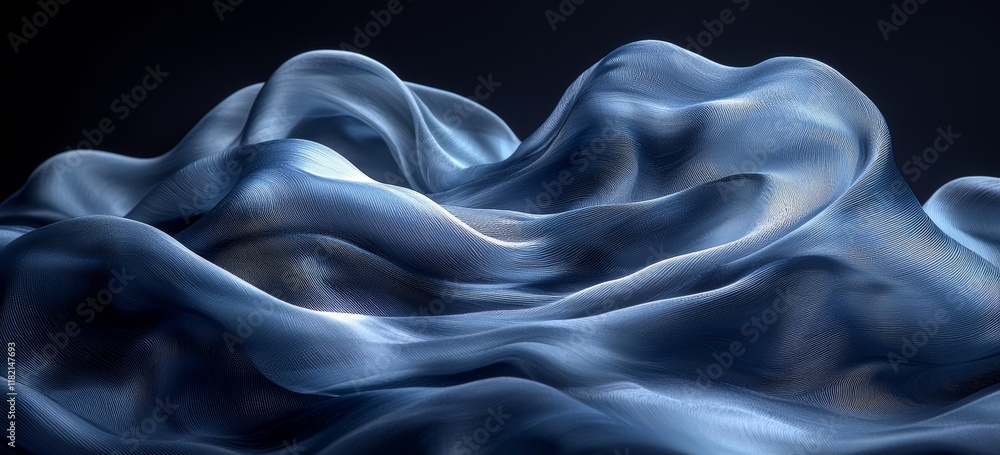 Poster an abstract blue wavy gradient background featuring grain and noise texture, ideal for a header post