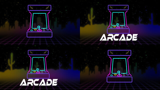 Retro Arcade Logo Reveal