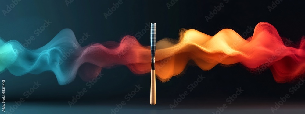 Poster vibrant soundwaves an of audio frequencies and oscillations showcasing the dynamic movement and inte