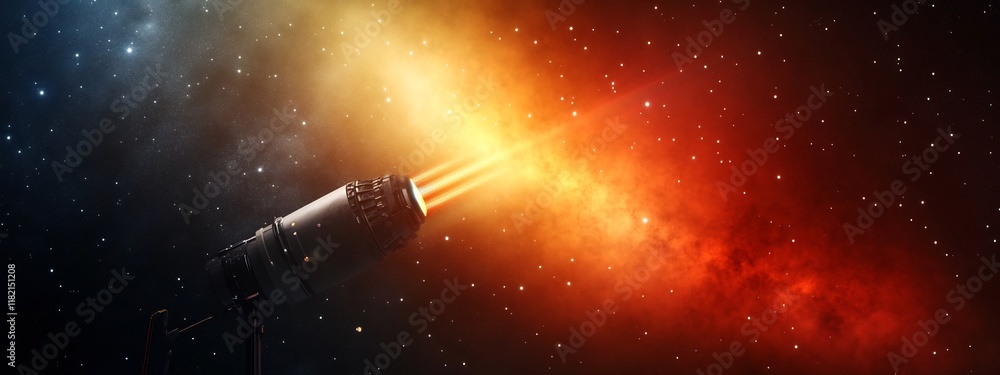 Poster spectrometer capturing the frequency spectrum of light emitted from a distant celestial object in th