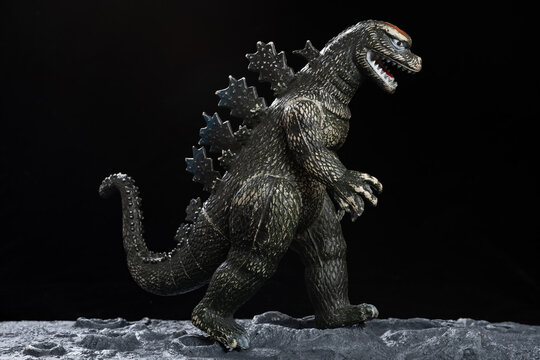 ZHONGSHAN GUANGDONG China-May 7 2021:Godzilla on background.