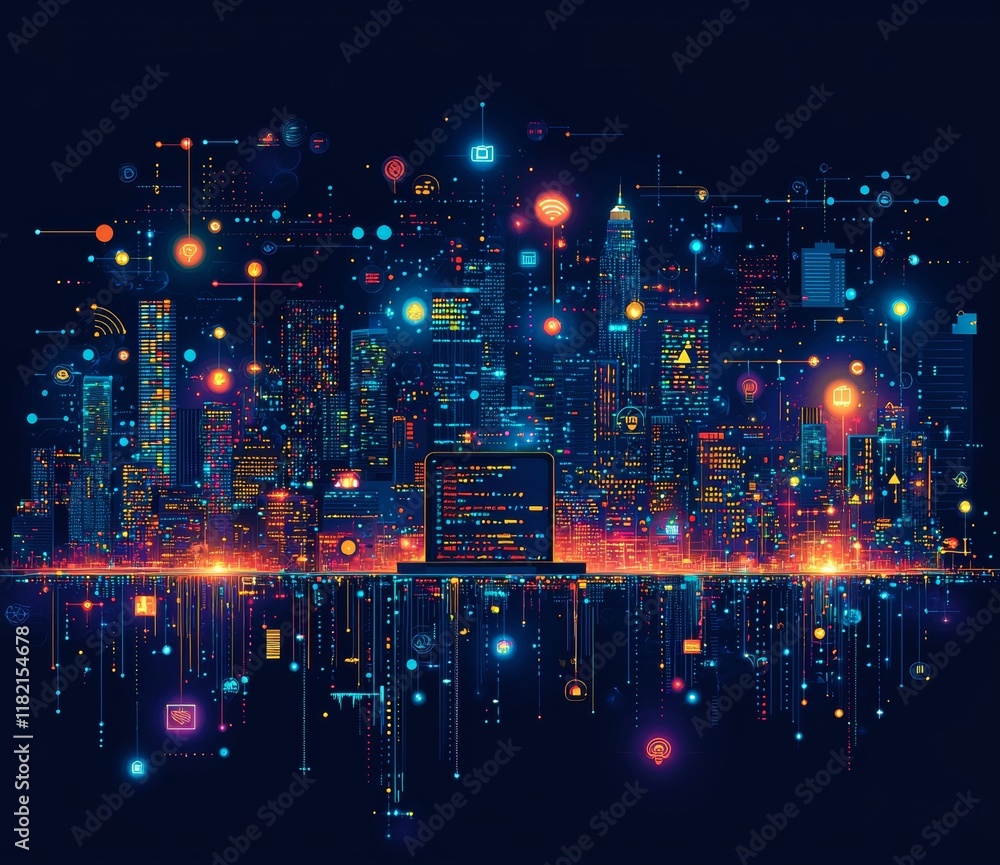 Poster collaboration in a digital environment is shown in the image, where three individuals are interactin