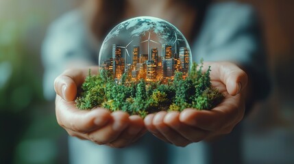 A futuristic business concept featuring a holographic interface and digital network connections. A professional, dressed in a suit, engages with virtual technology, embodying innovation and