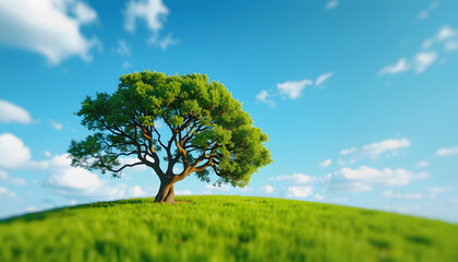 Obraz premium innovative Poster Or Banner Of World Environment Day with low poly tree, angled photoshot, with white tones