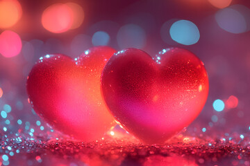 valentine background with hearts