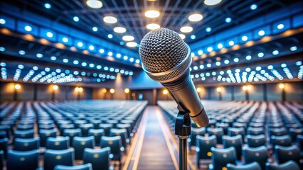 Stage Microphone at Conference: Audience View - Professional Event Photography