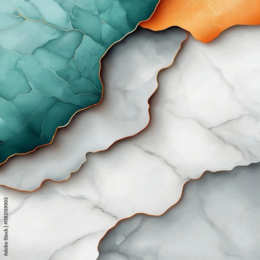 Poster mesmerizing agate marble texture with delicate golden veins a captivating abstract digital art backg