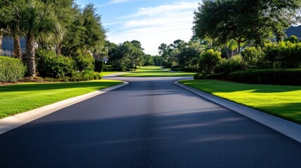 Serene Suburban Street: A Picturesque Residential Road