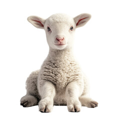 Fototapeta premium Adorable Lamb: A Sweet and Innocent Portrait