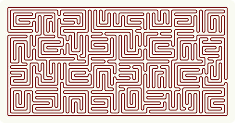 Labyrinth complex design. Maze (Labyrinth) game illustration. Labyrinth (brain game) vector graphic.