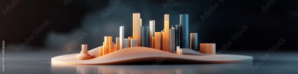 Aufkleber a visually captivating 3d rendered image showcasing the frequency distribution of employment trends 