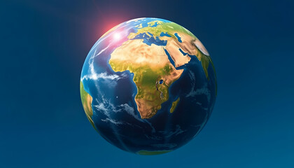 World globe - Oceania, cinematic, with white tones