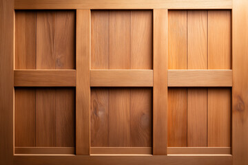 Wooden wall paneling with warm, natural finish, showcasing classic design. texture and grain of wood add rustic charm to any interior space