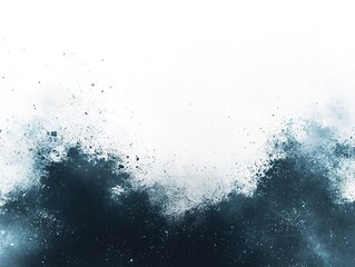 White Background with a Dynamic Blue-Black Splash Pattern, Evoking a Sense of Movement and Creativity, Suitable for Artistic, Abstract, and Modern Design Works