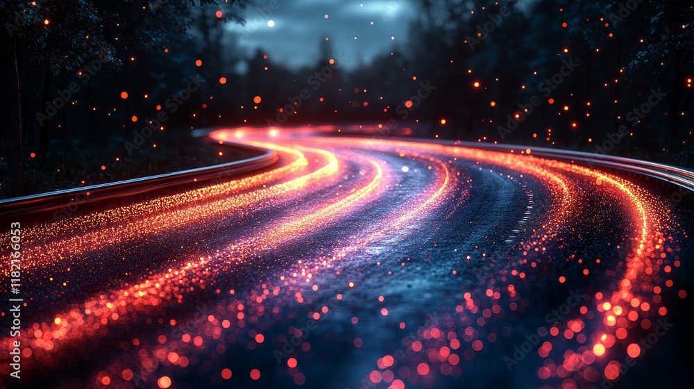 Aufkleber with a high-speed technology theme, a light abstract background sets the stage for an image of speed