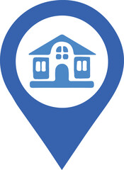 isolated school in blue map pin icon Vector, school in blue map pin Silhouette, school in blue map pin symbol set, school in blue map pin for logo,school in blue map pin Vector illustration, Vector Gr