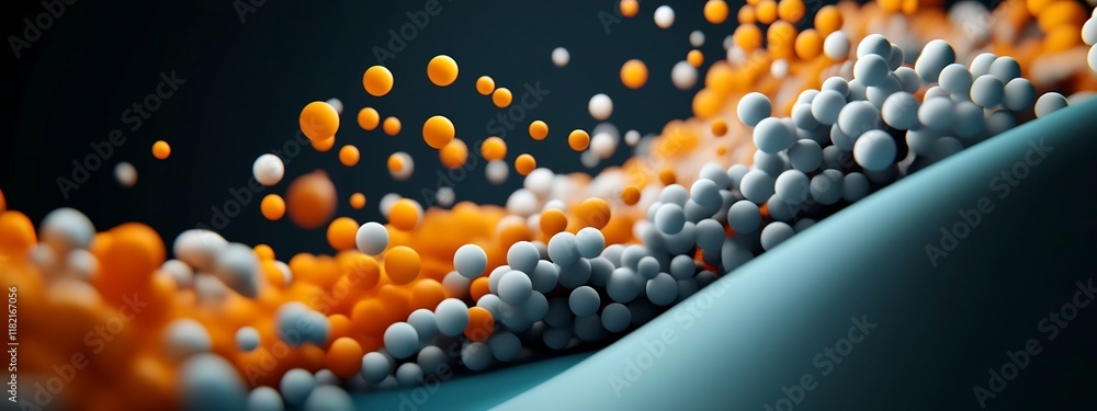 Poster captivating 3d rendered animation showcasing the diffraction and spreading of a wave packet into dif