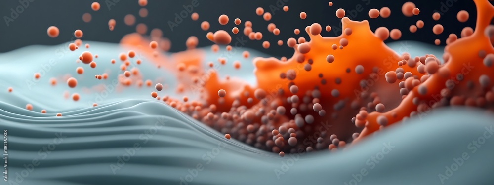Poster animated depicting the dispersion and spreading of a wave packet into different frequencies showcasi