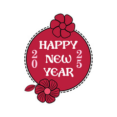 Happy new year art illustration.