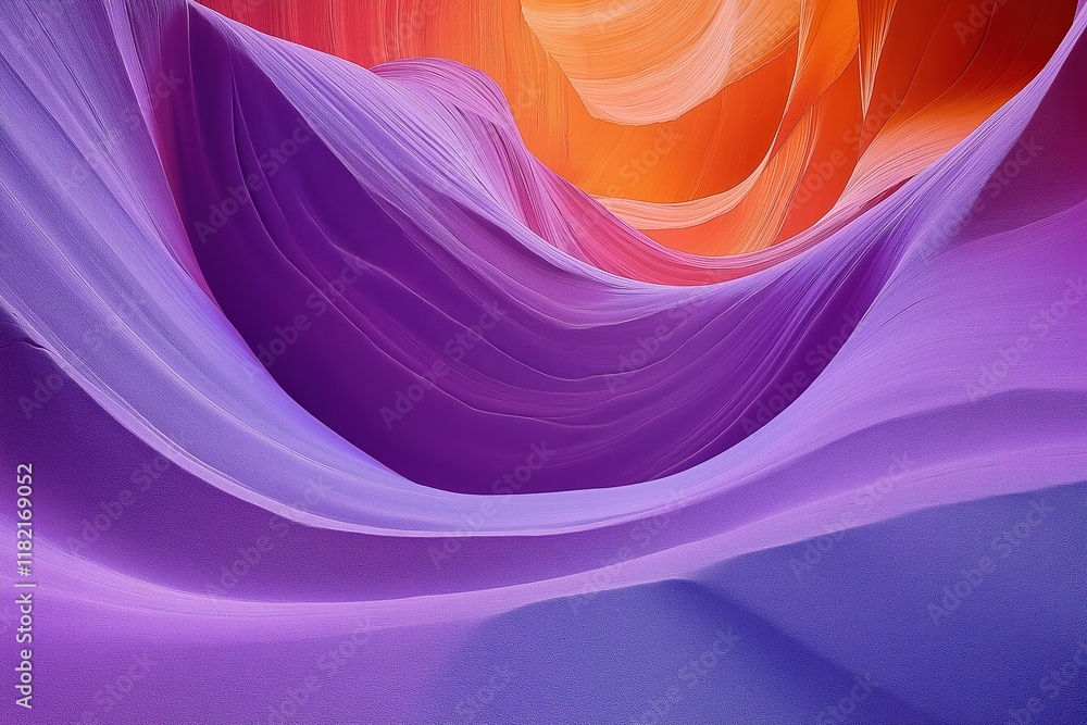 Poster abstract patterns and colors create a vibrant landscape in a canyon setting during sunset