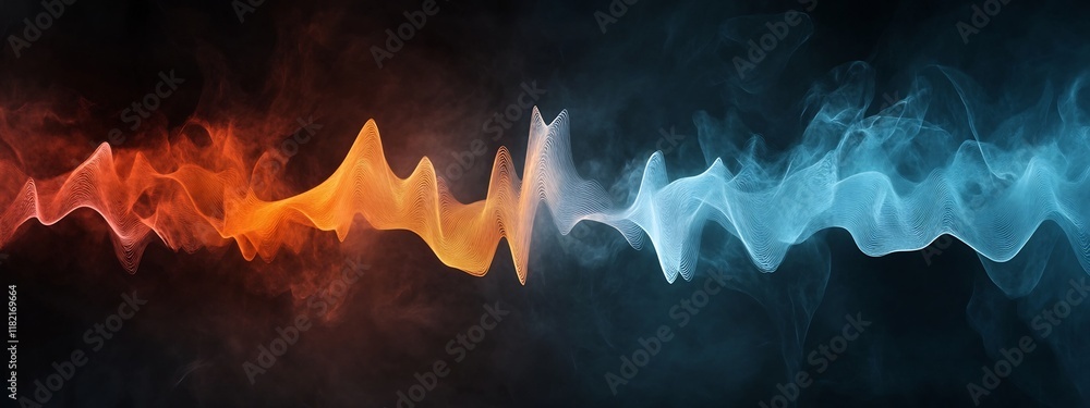Poster captivating depicting the mesmerizing animation of a wave packet interacting with boundaries and pro