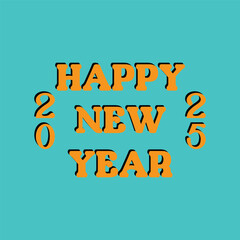 Happy new year art illustration.